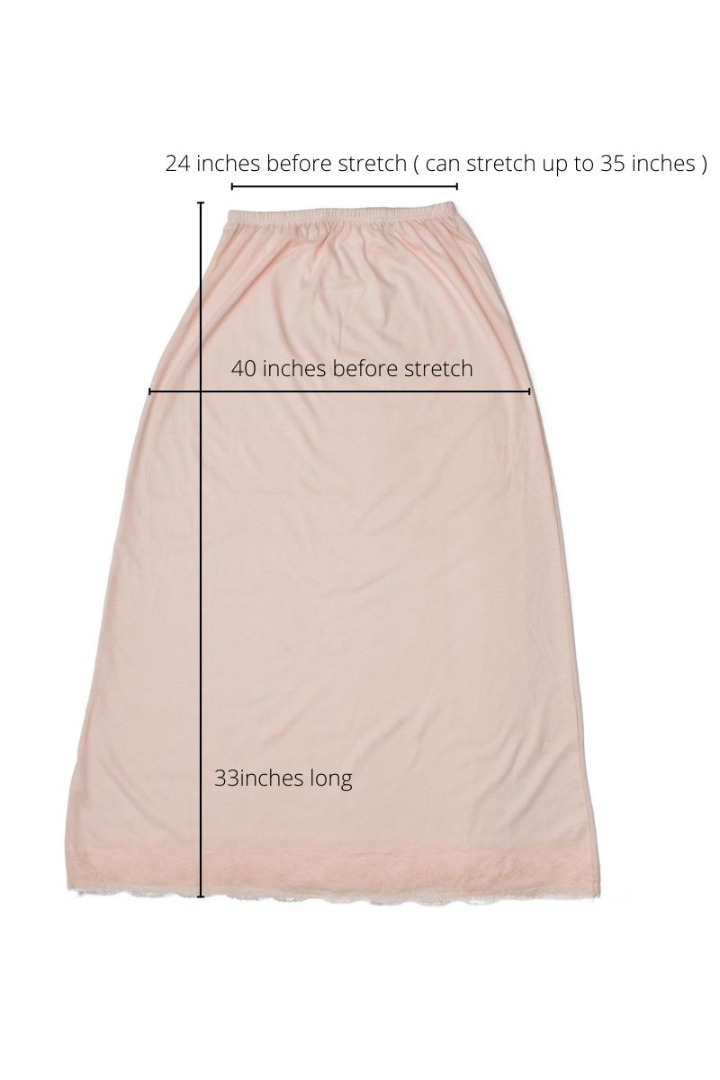 B&C Cotton Long Petticoat, Long Inner Skirt, (719) - B & C Apparel, Bra  & Cotton